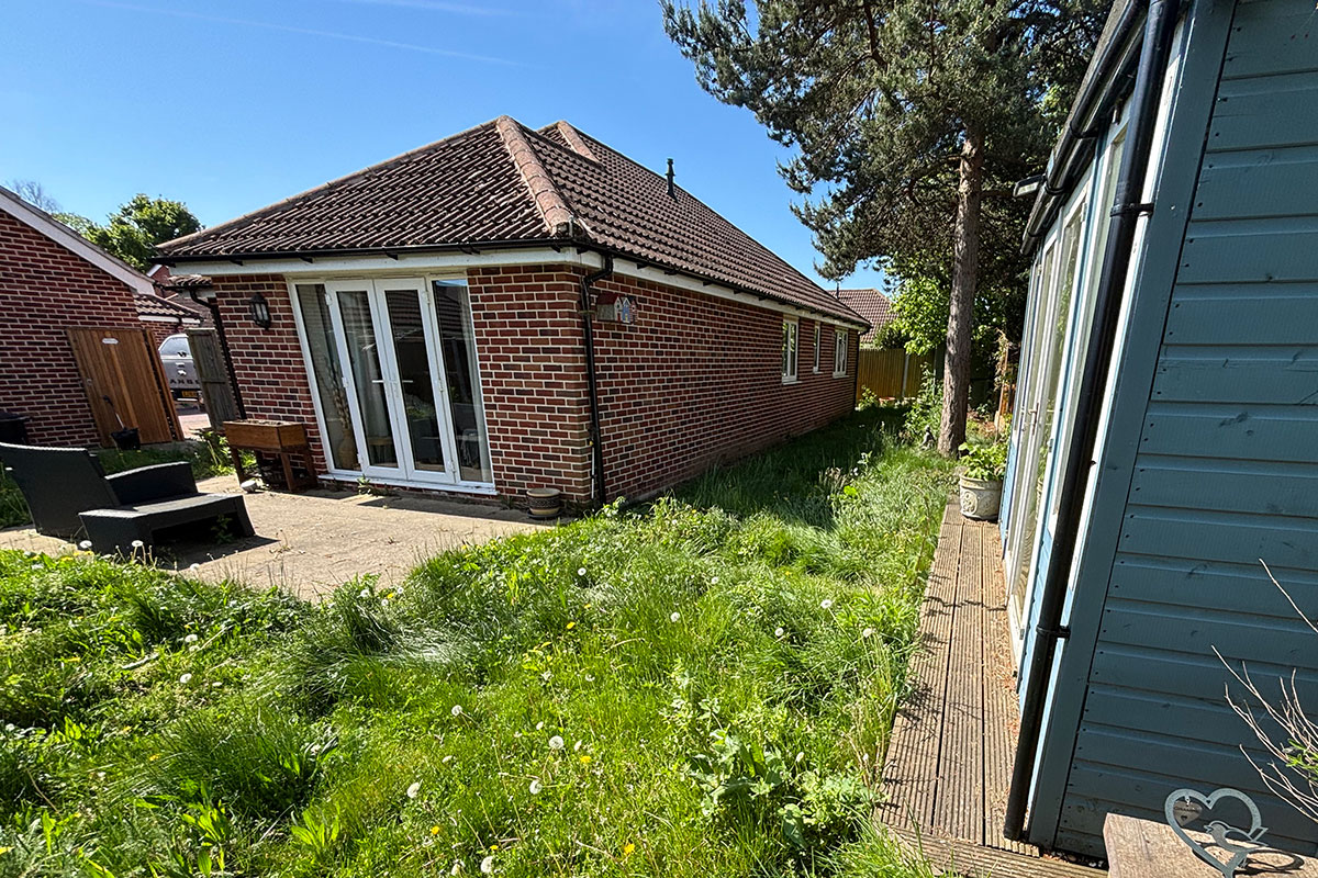 Poop Patrol were greeted at this home in Colchester with overgrown grass and an excess of dog waste.