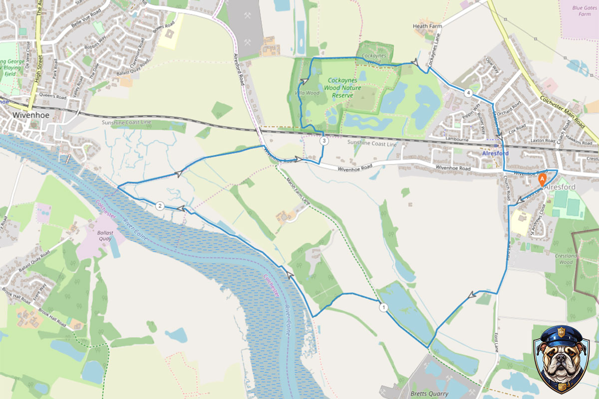 January is Walk Your Dog Month, this is our favourite North Essex walk. A circular route starting and finishing in Alresford, but taking in open fields, woodland, riverside and a nature reserve - all within 5KM!